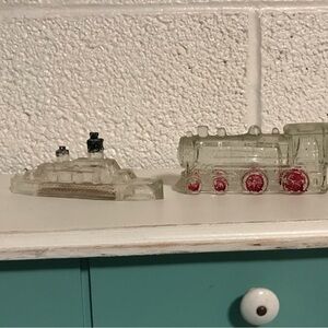 Antique glass candy containers